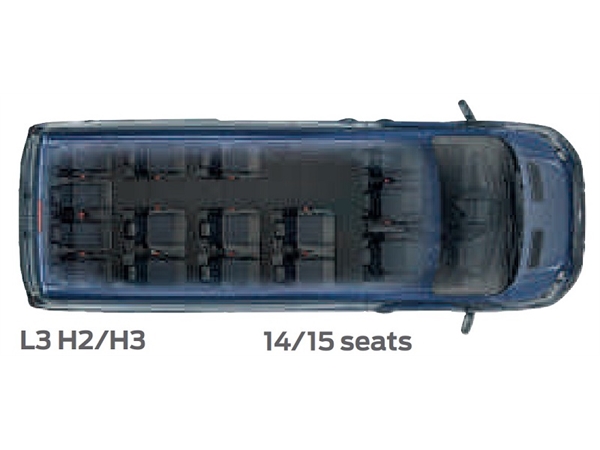 Ford TRANSIT 410 L3 MINIBUS DIESEL RWD 2.0 EcoBlue 130ps H2 15 Seater Trend